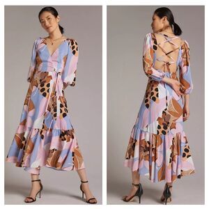 Anthropologie Hutch Bloom Wrap Midi Dress